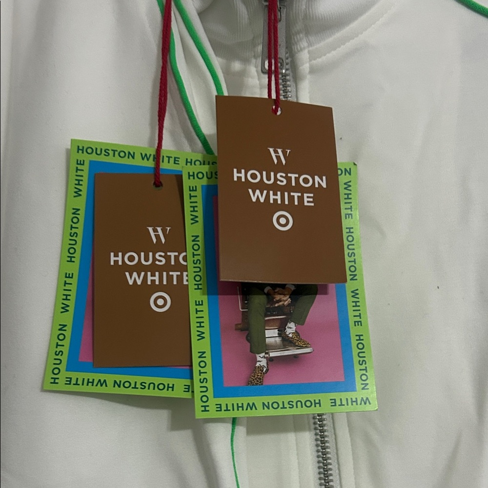 Houston White Tracksuit with Green Accents size M (Medium) - Picture 2 of 6